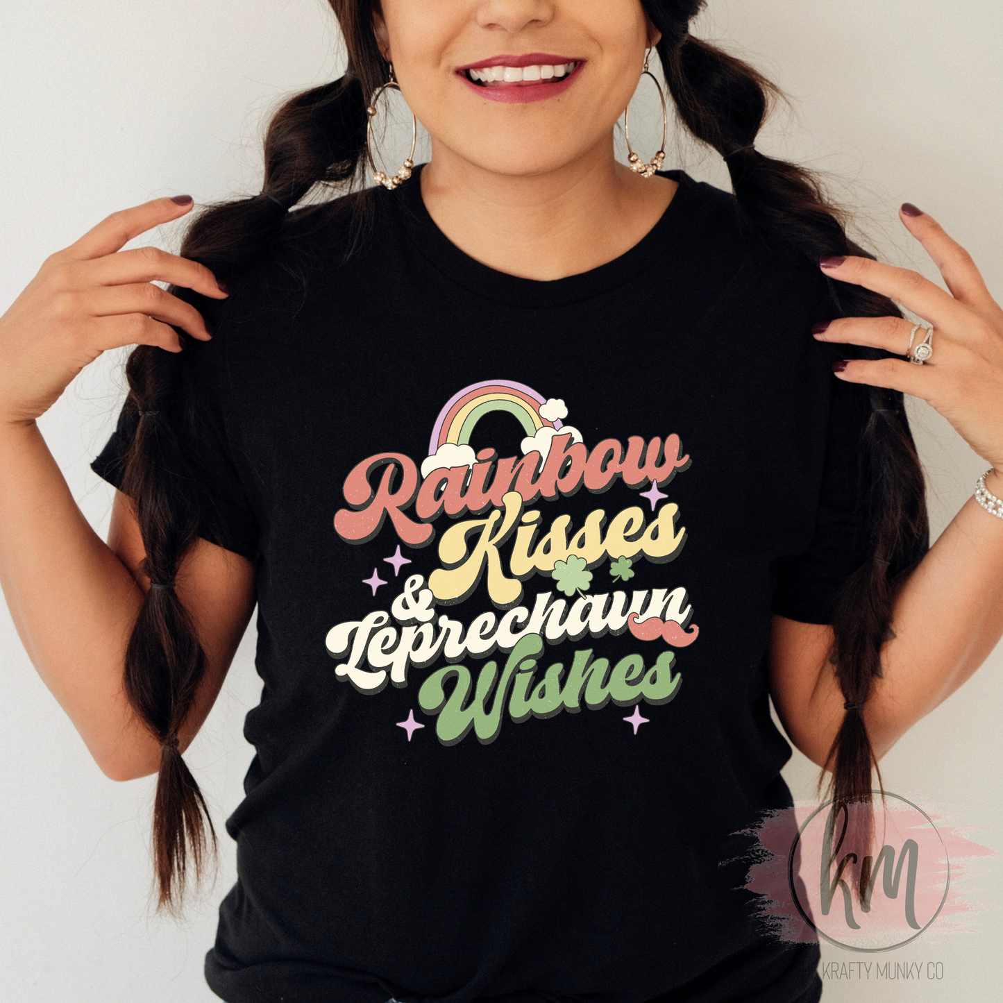 Rainbow Kisses Leprechaun Wishes tshirt, St. Patrick's Day tshirt, St. Patty's Day shirt