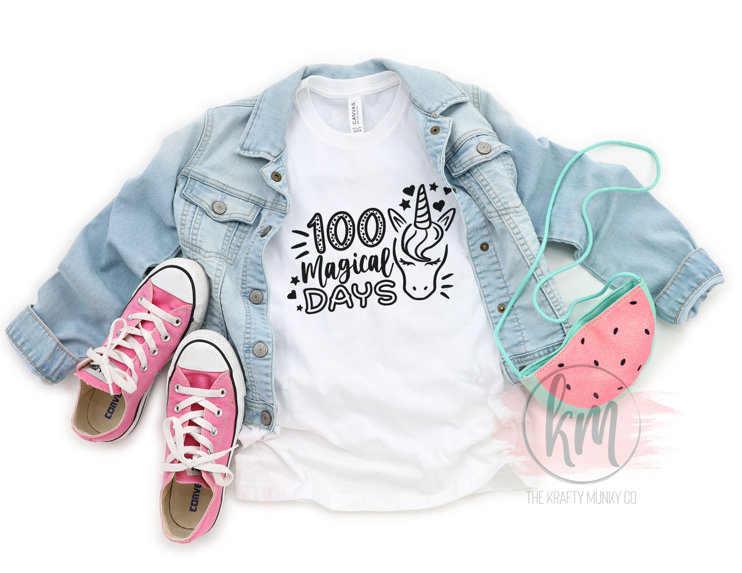 100 Magical Days Unicorn 100th Day of School Tshirt