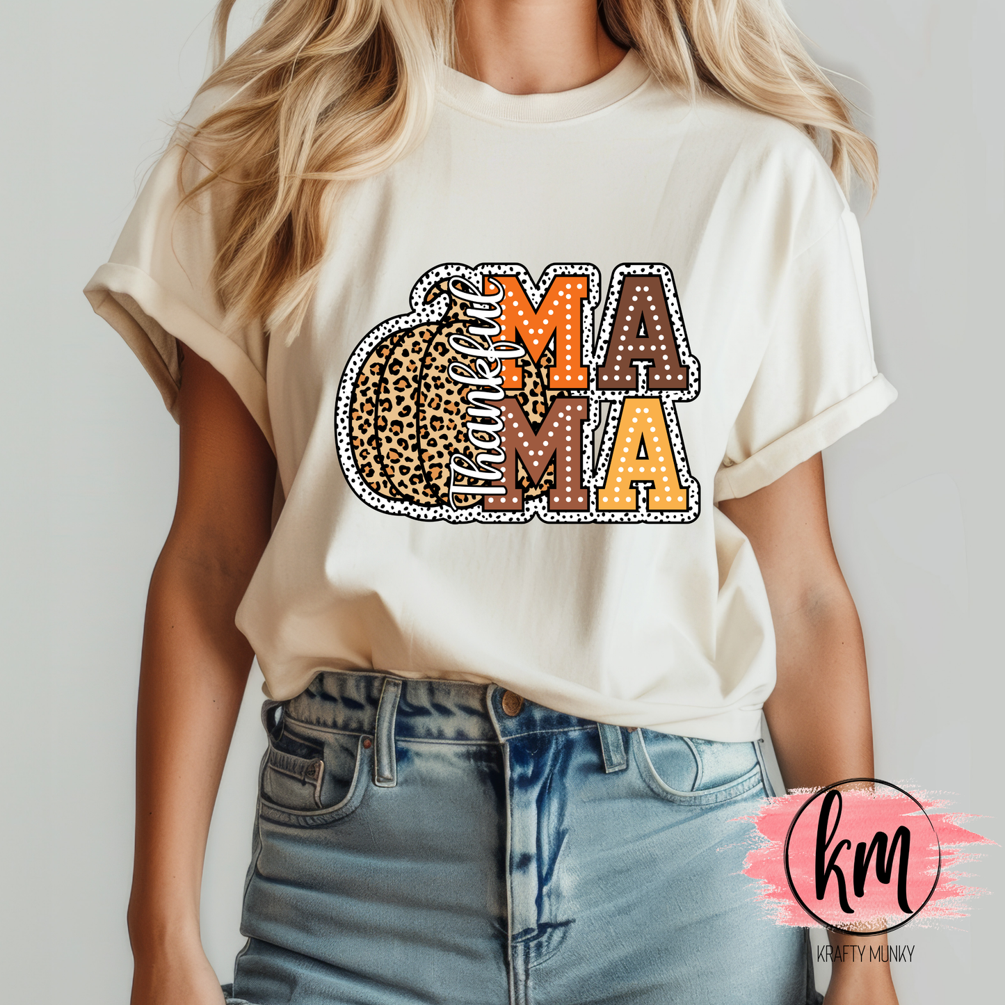 Fall DTF Print, Thankful Mama