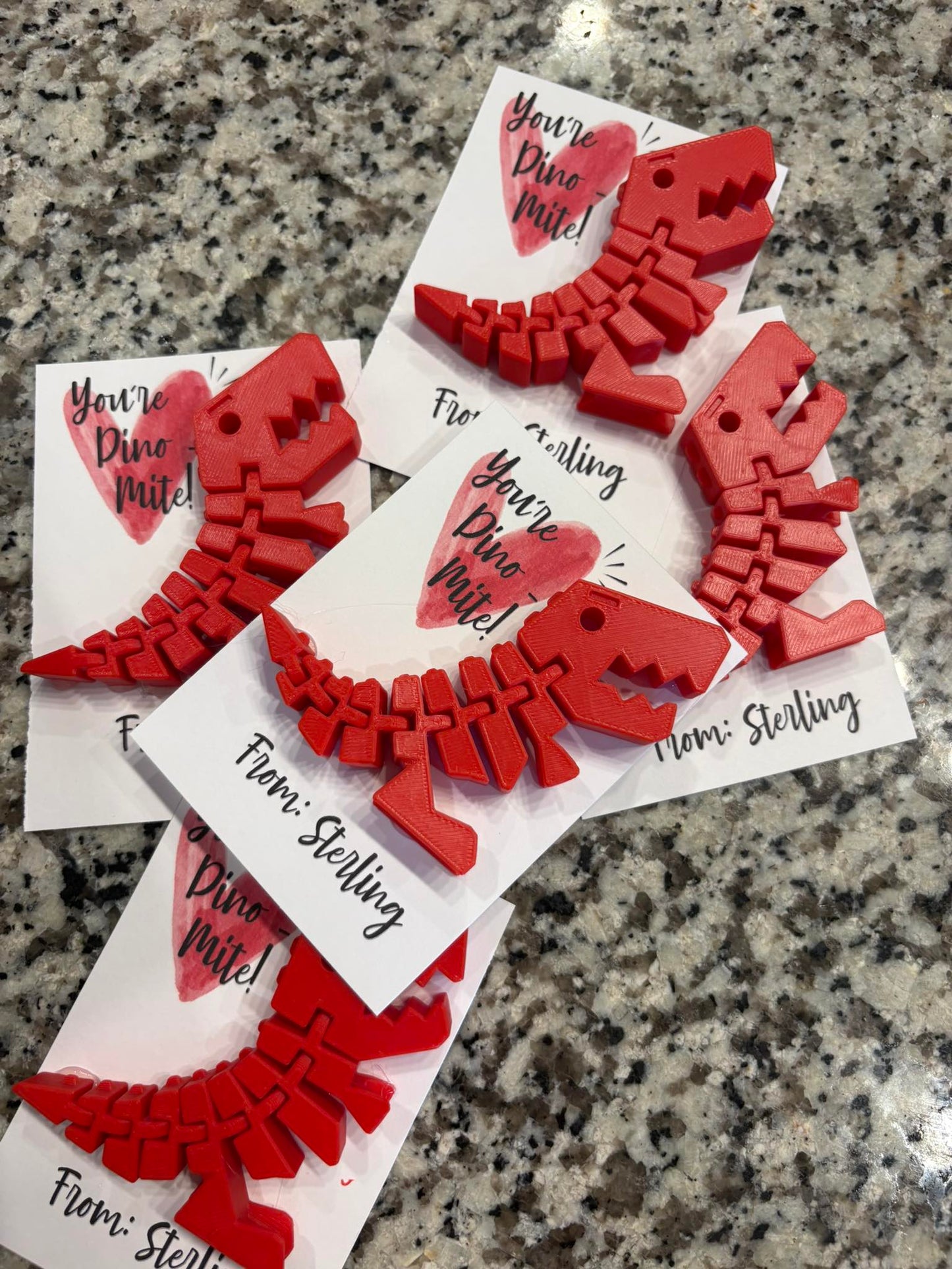Valentine Dinosaur 3D-Printed Fidget