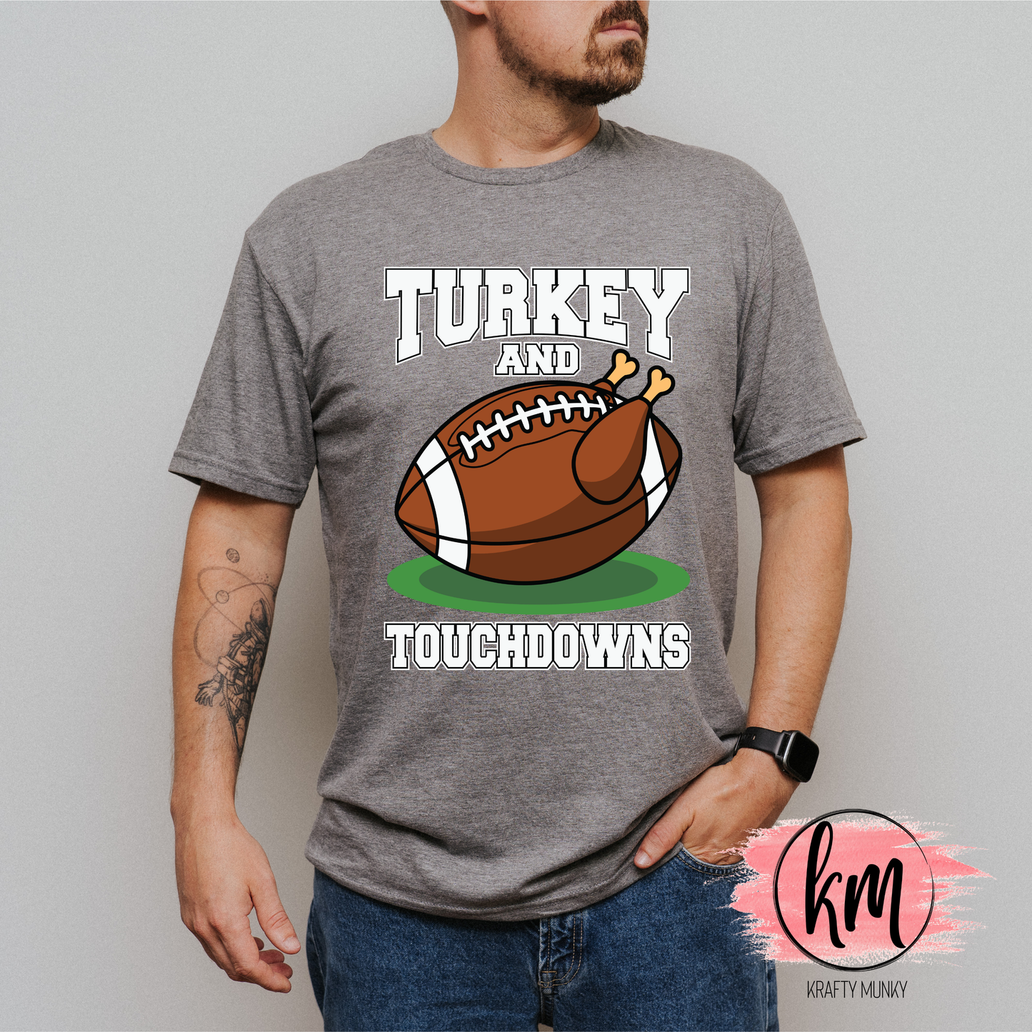 Fall DTF Print, Turkey & Touchdowns