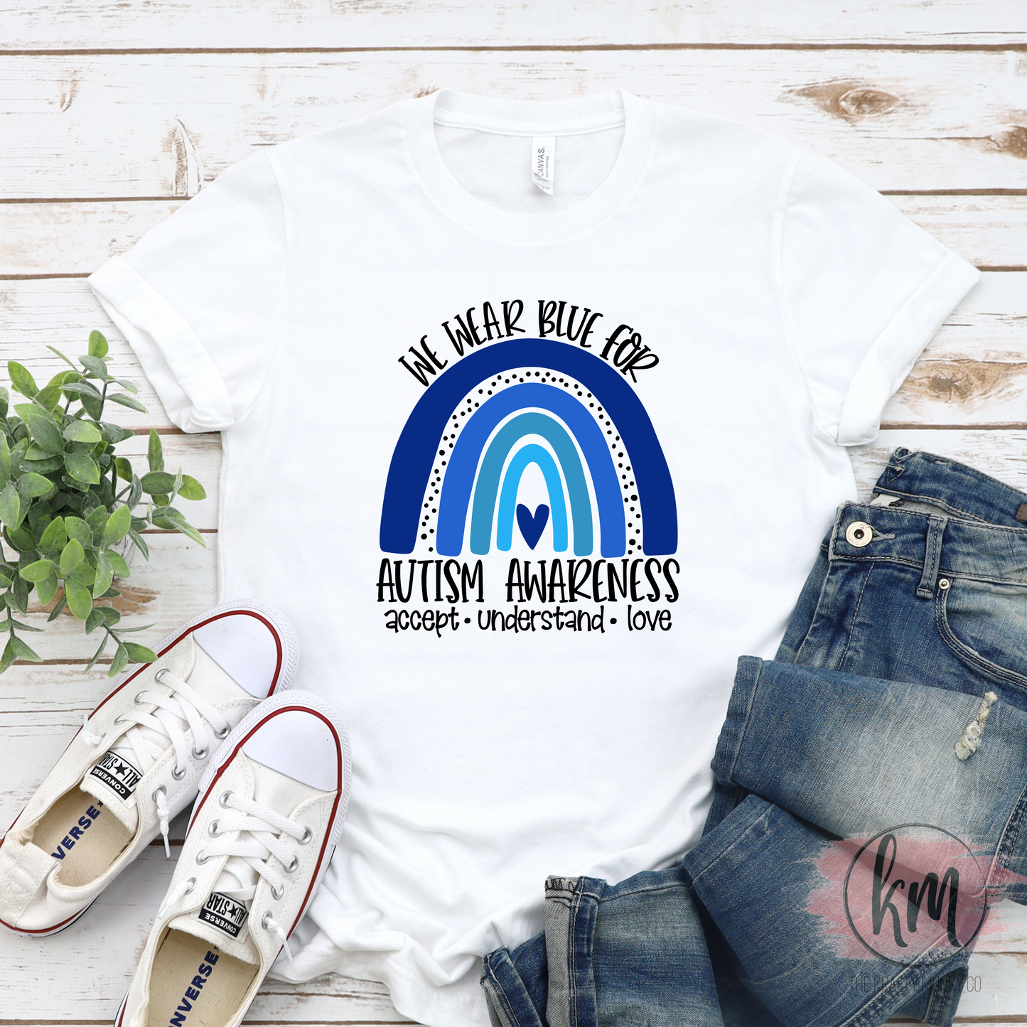 Autism Awareness Rainbow Design Tshirt
