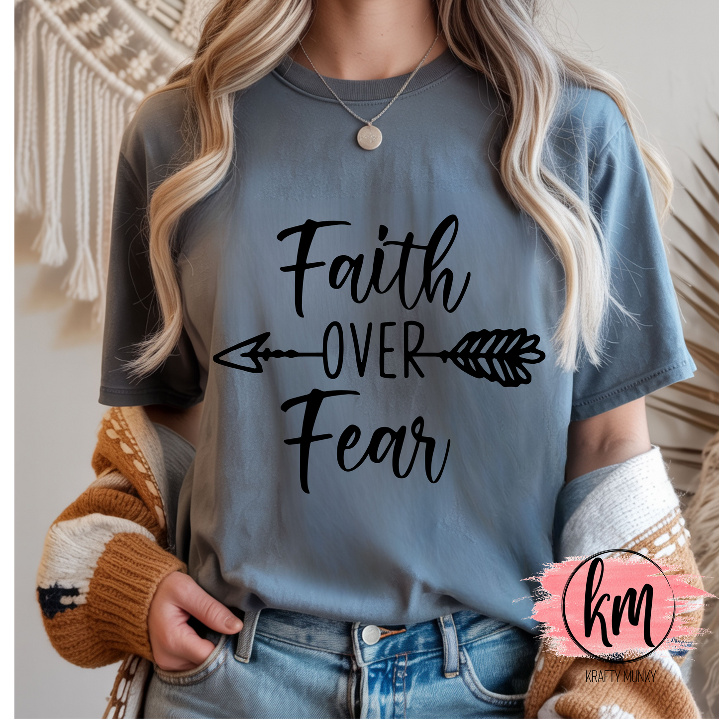 Faith Over Fear, Christian DTF Print