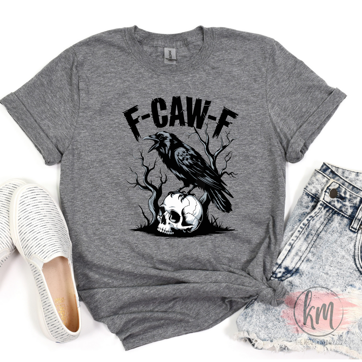 Halloween DTF Print, F-CAW-F Funny Adult Design