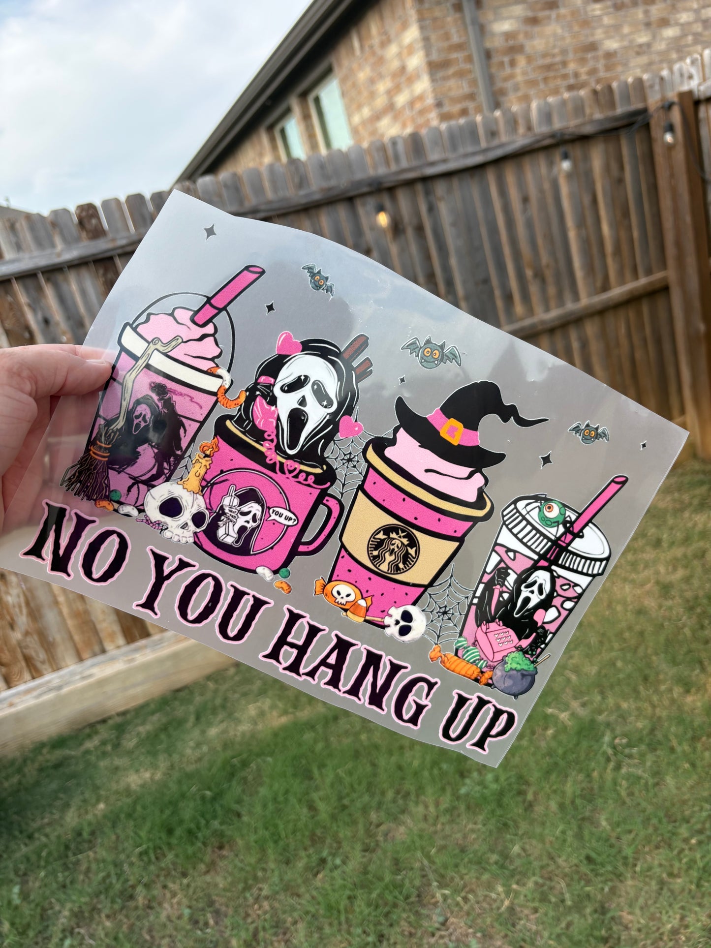 Halloween DTF Print – No You Hang Up Horror Movie Inspired Transfer