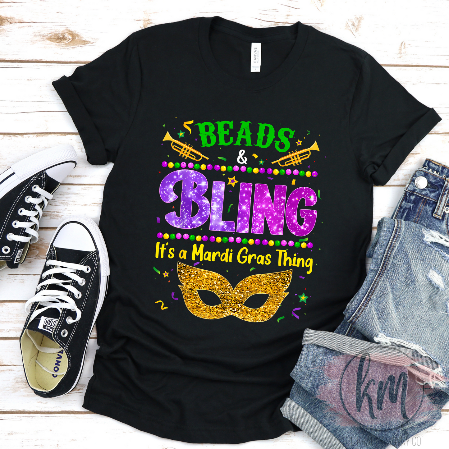 Mardi Gras Tshirt, Beads N Bling It's a Mardi Gras Thing