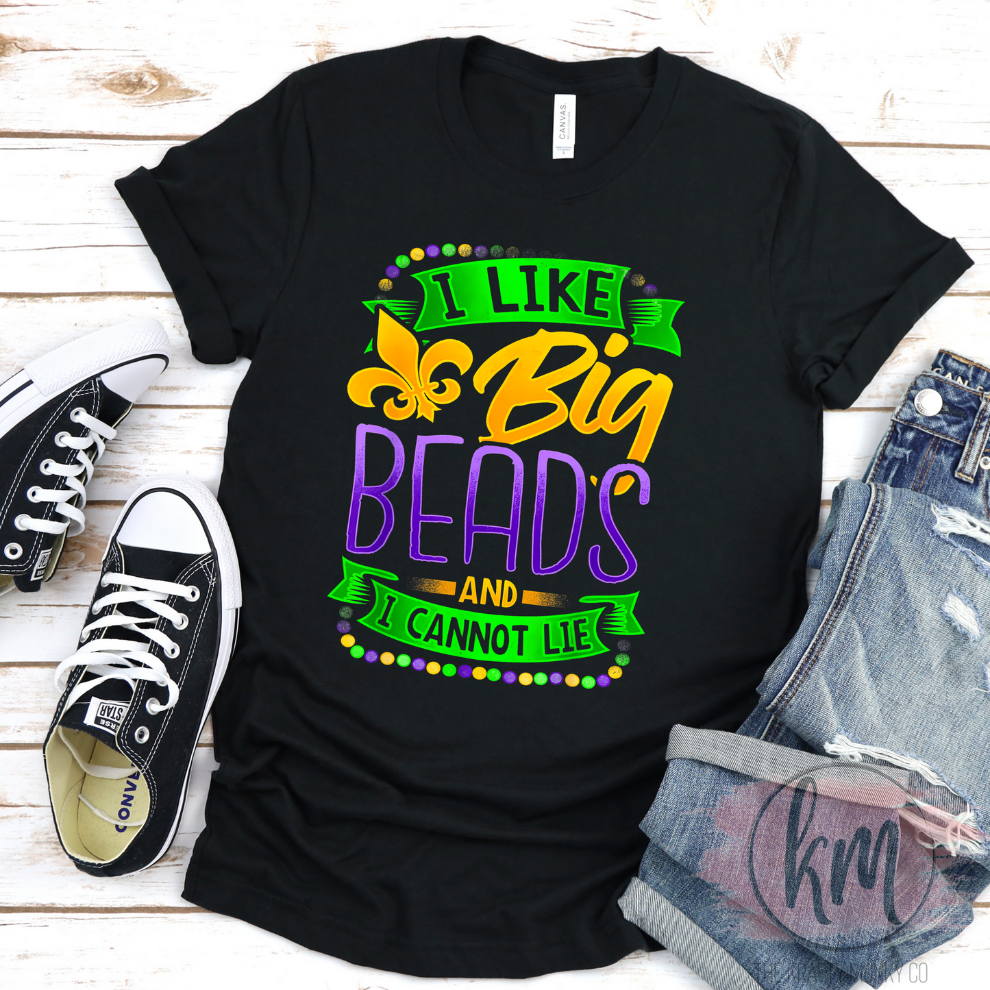 Mardi Gras I like Big Beads Tshirt