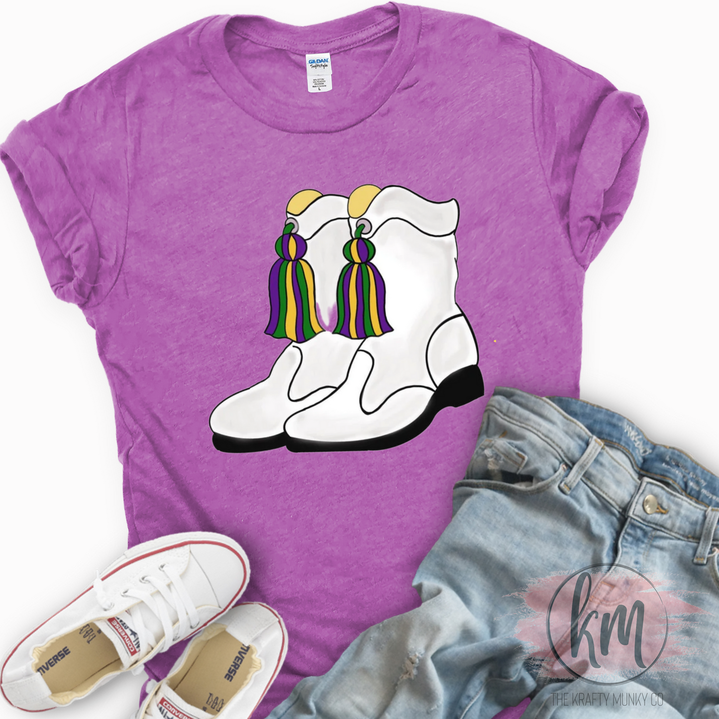 Mardi Gras Boots Tshirt
