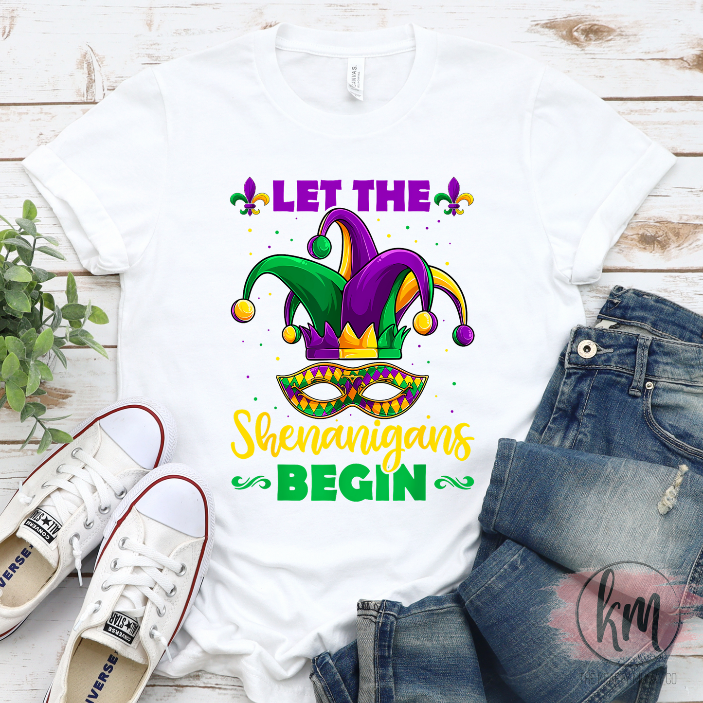 Mardi Gras Tshirt, Let the Shenanigans Begin