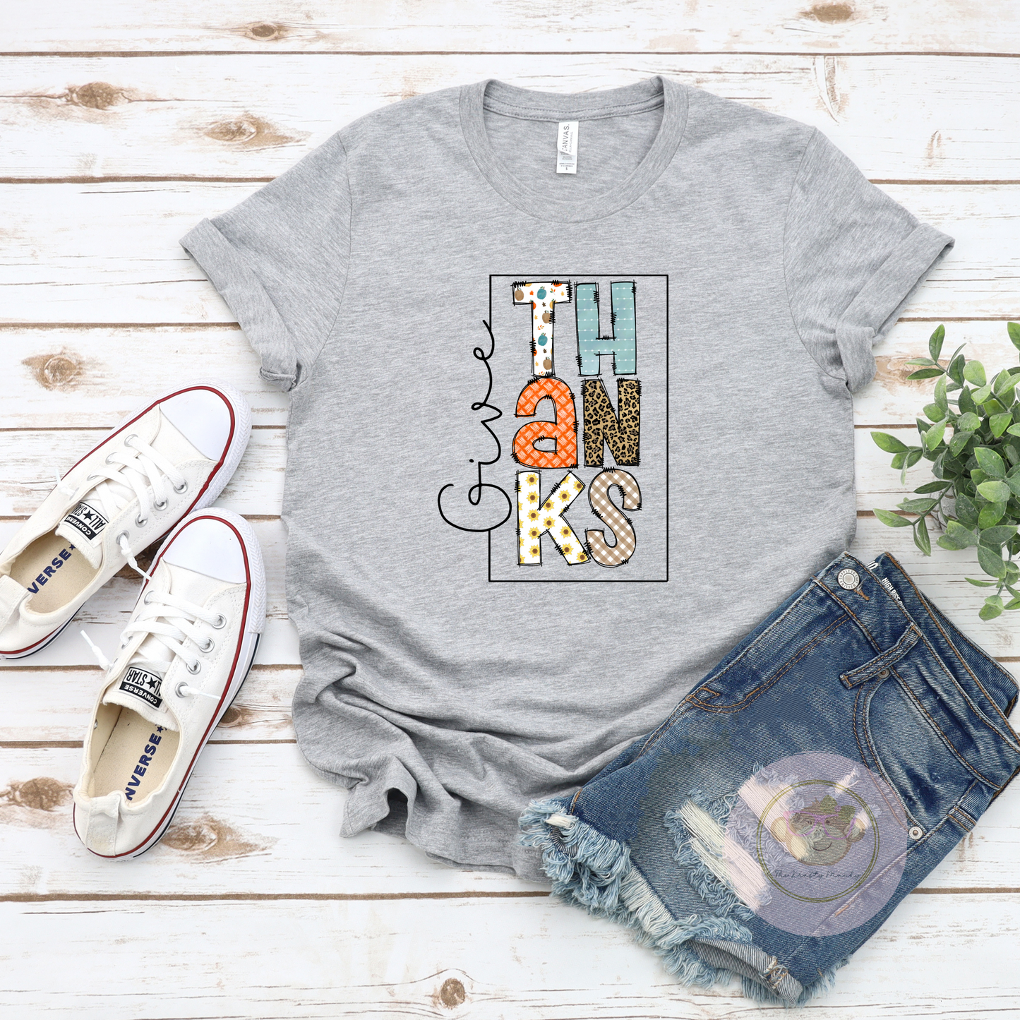 Give Thanks Doodle Fall Tshirt