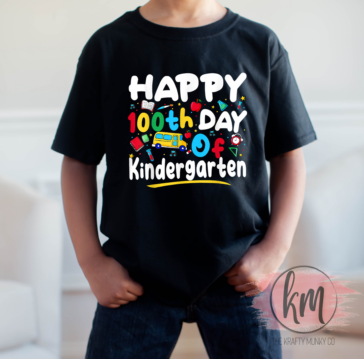 Happy 100th Day of Kindergarten, 100th Day of School Tshirt
