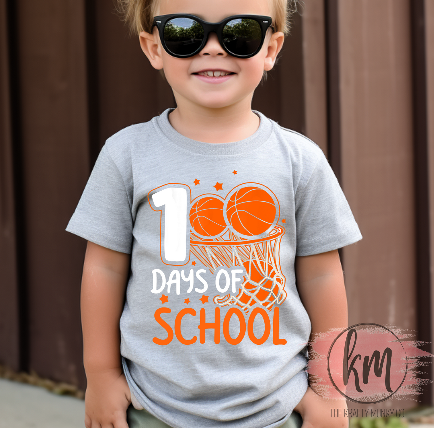 100 Days of School Basketball, 100th Day of School Tshirt
