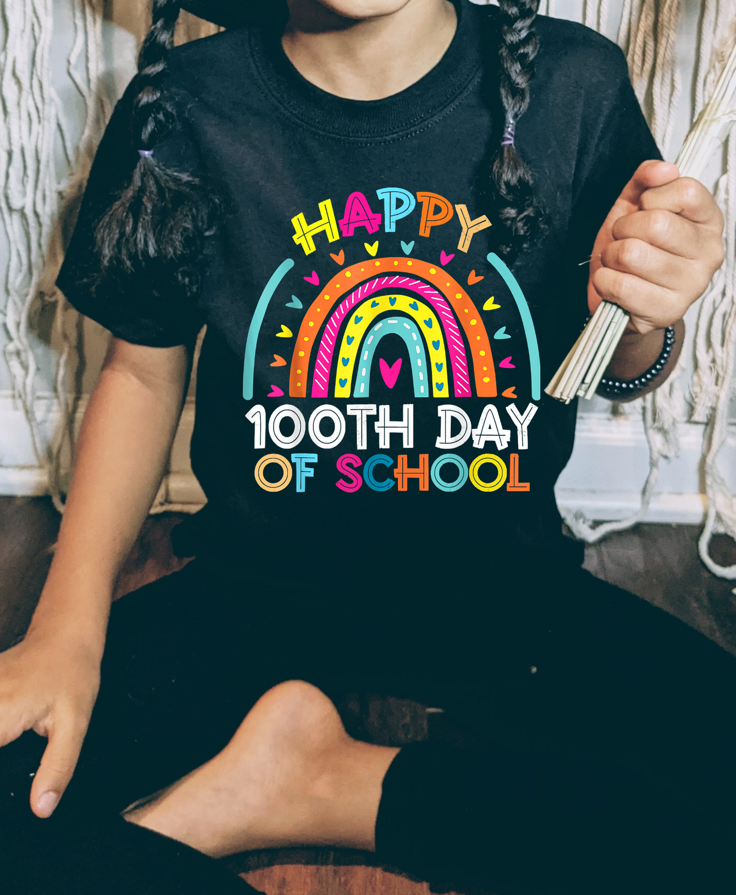 Happy 100th Day of School Bright Rainbow, 100th Day of School Tshirt