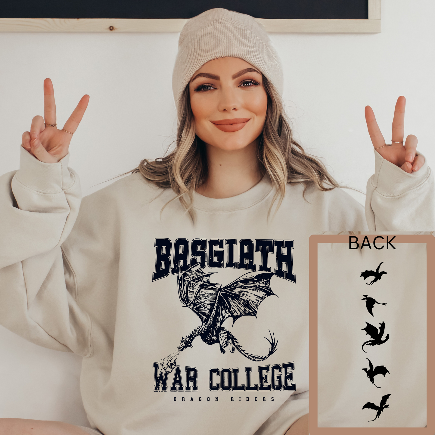Basgiath Crewneck Sweatshirt, Fourth Wing Fan Gift for Fantasy Readers
