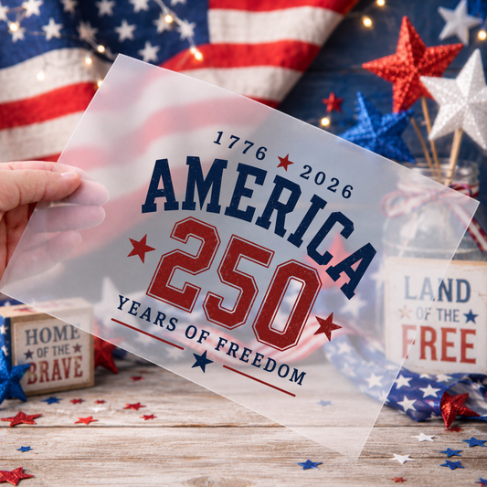 Patriotic Tshirt - America 250 Varsity Font Design