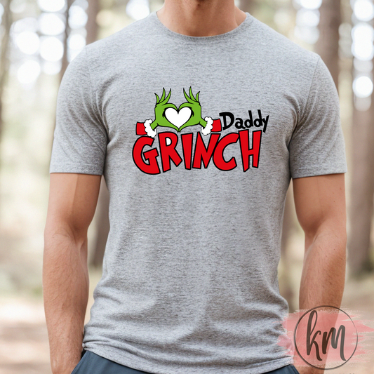 Funny Daddy Grinch Tee, Christmas Gift for Dad, Holiday Party Shirt