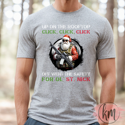 Naughty List Enforcement, Funny Adult Christmas Tshirt