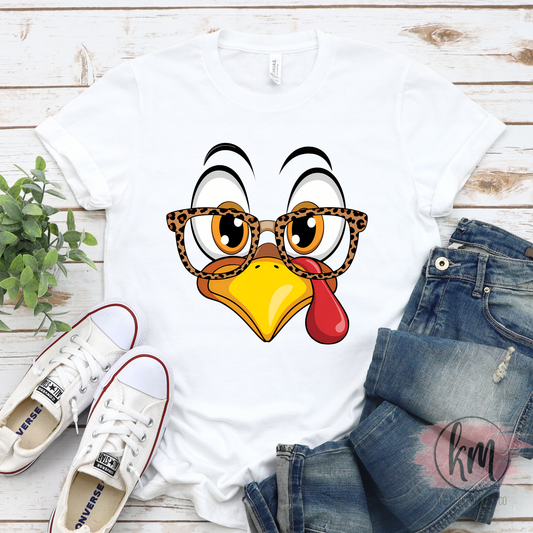 Fall DTF Print, Teacher Turkey Face