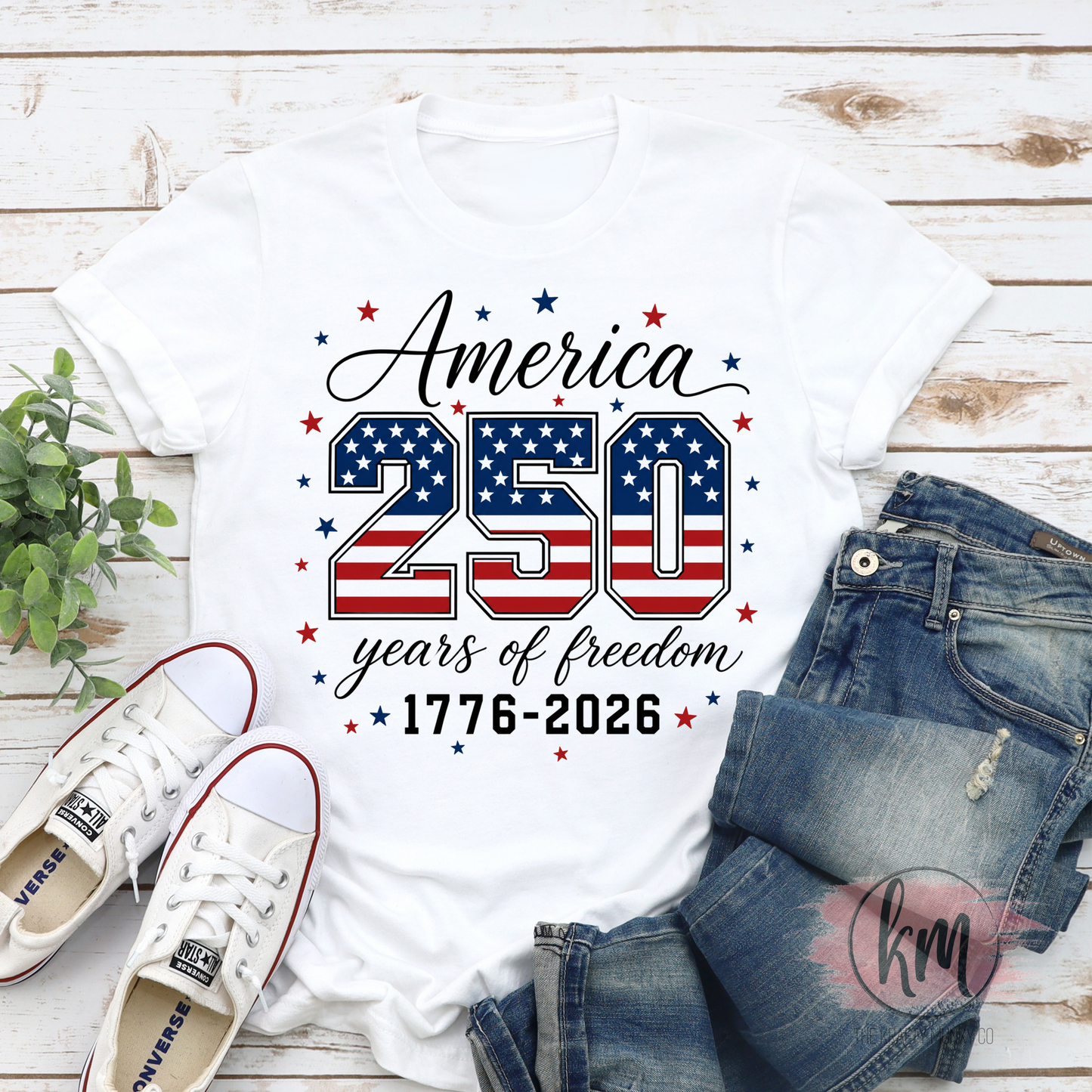 Patriotic Tshirt - America with stars