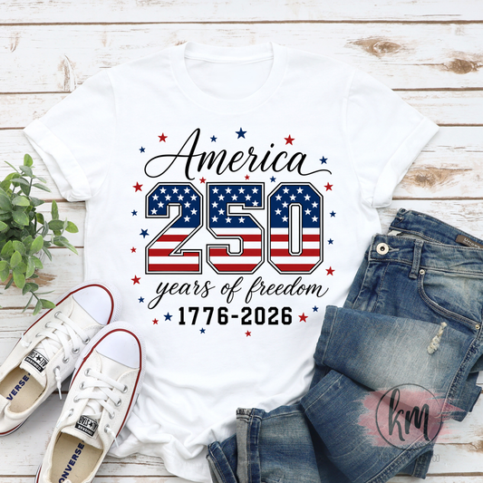 Patriotic Tshirt - America with stars