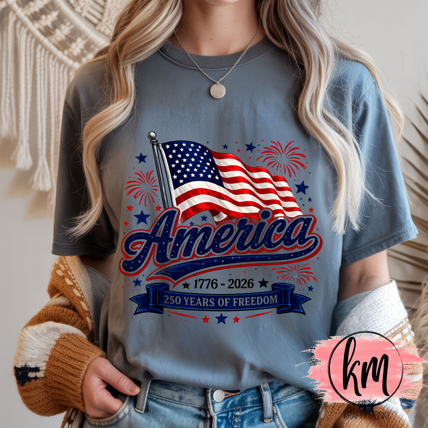 Patriotic Tshirt - American Flag design