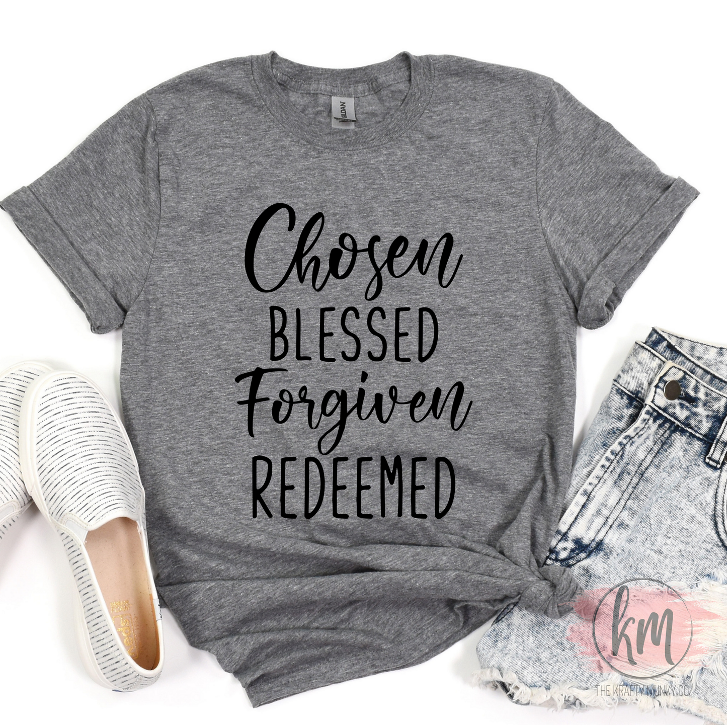 Chosen Blessed Forgiven Redeemed, Christian DTF Print