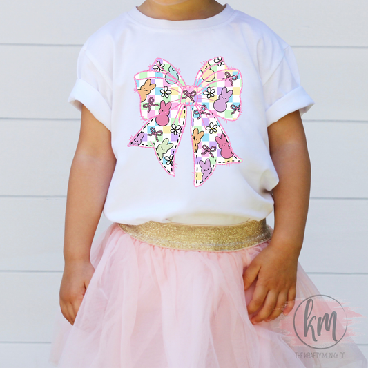Easter Peeps Bow Infant bodysuit