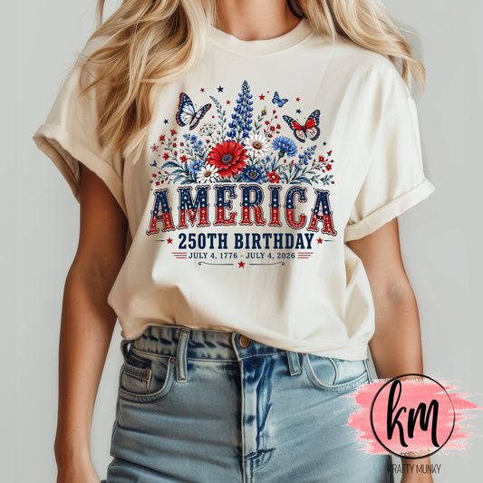 Patriotic Tshirt - America 250th Birthday