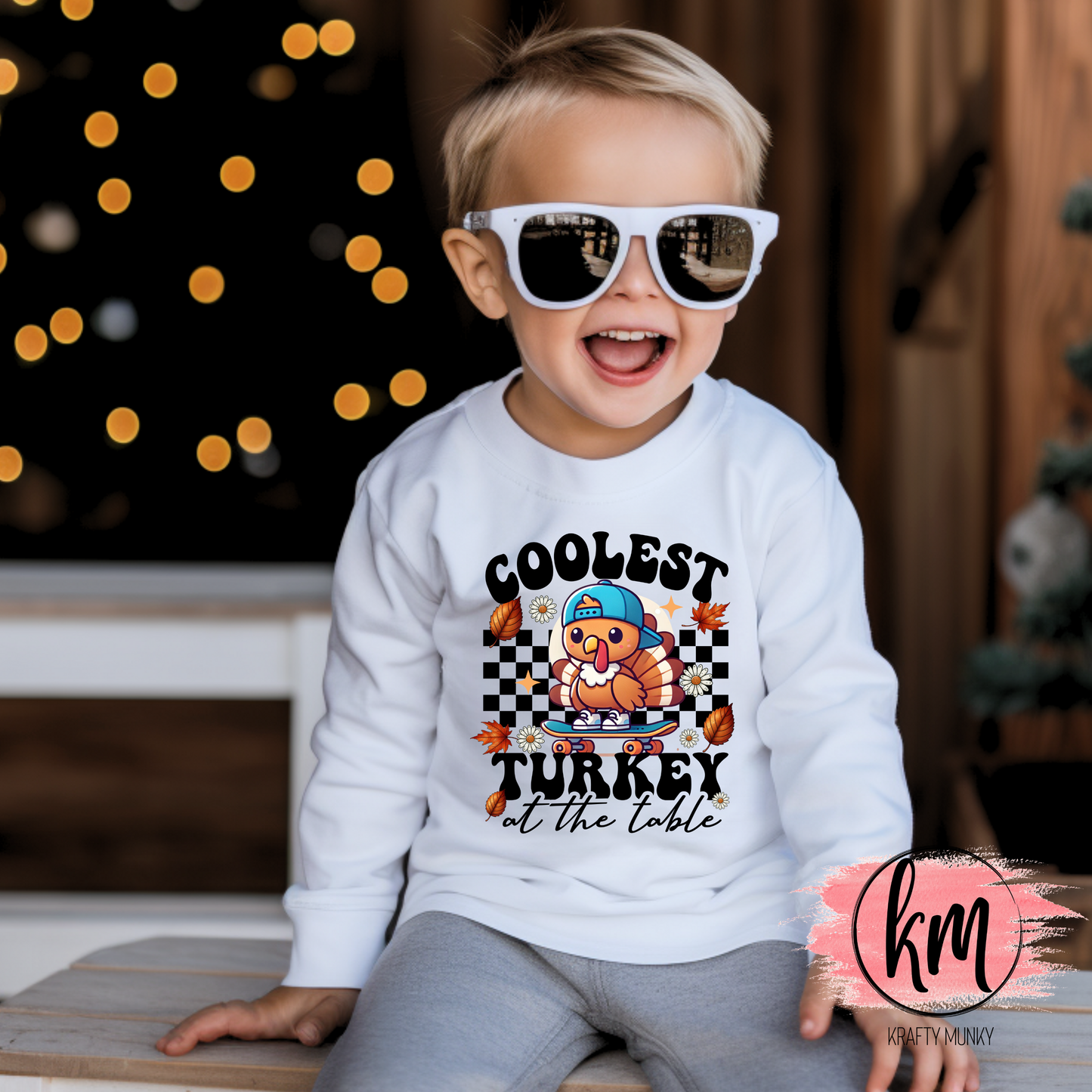 Fall DTF Print, Coolest Turkey at the Table