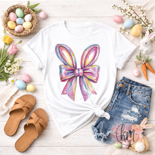 Easter Bunny Ears Bow Tshirt