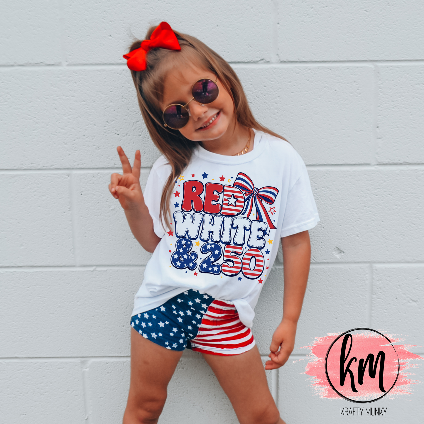 Patriotic Tshirt - Red, White & 250