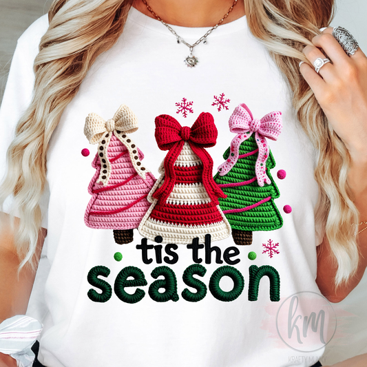 Tis The Season 3D Faux Yarn Tshirt