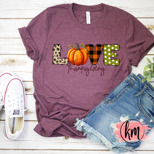 Fall DTF Print, Love Thanksgiving