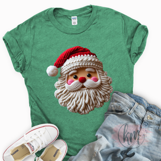 Santa Faux Yarn Tshirt
