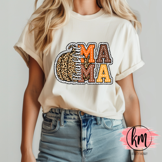 Fall DTF Print, Thankful Mama