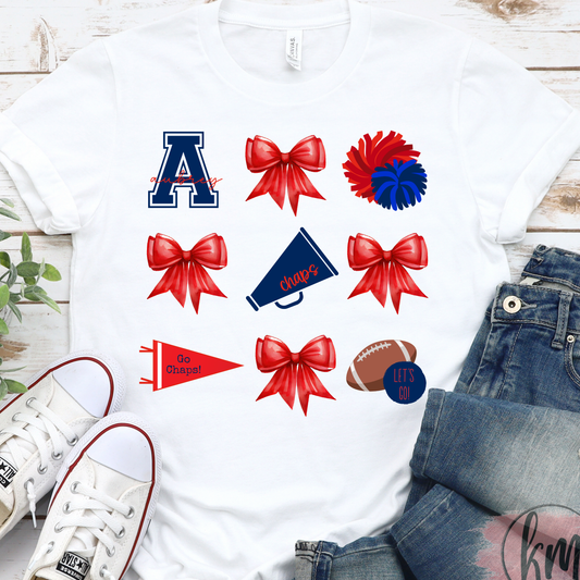 Aubrey Chaps Football Cheer Tshirt