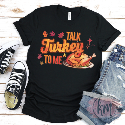 Fall DTF Print,Talk Turkey To Me