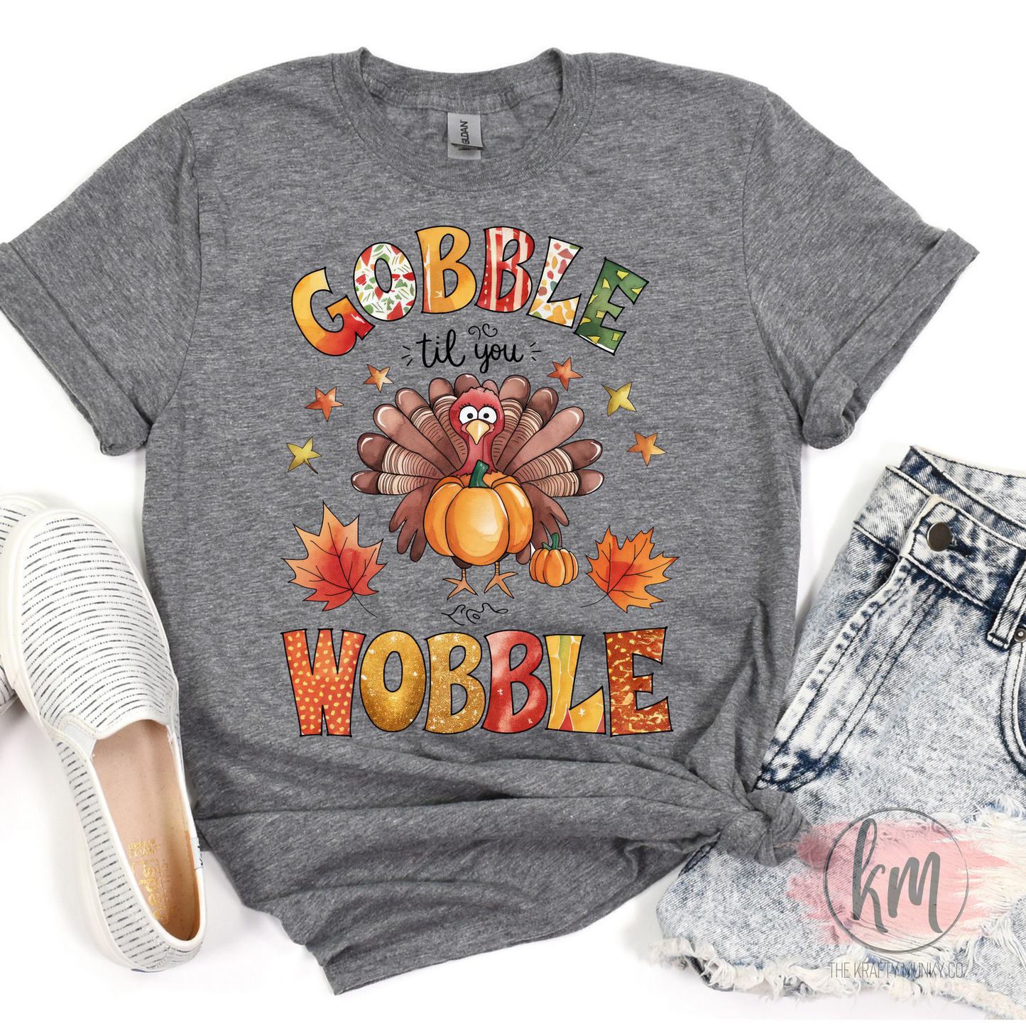 Fall DTF Print, Gobble til you Wobble