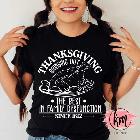 Fall DTF Print, Thanksgiving Family Dysfunction