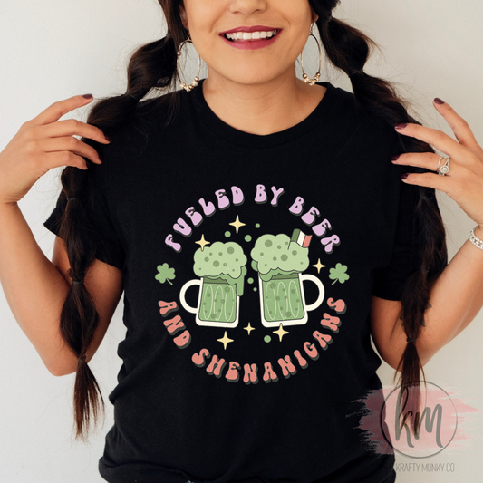 Fueled by Beer tshirt, St. Patrick's Day tshirt, St. Patty's Day shirt