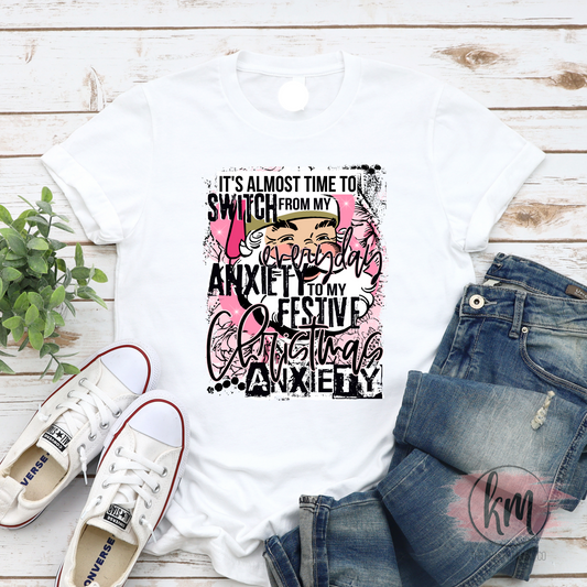 Christmas Anxiety Design,  DTF Transfer