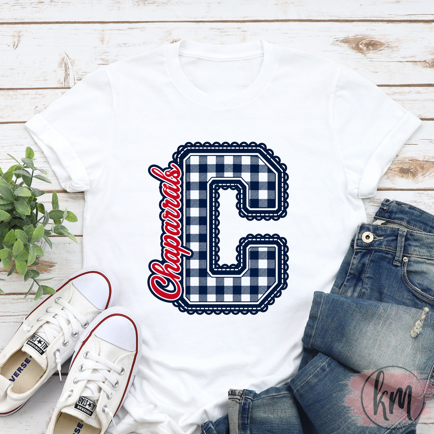 Aubrey Chaps Gingham Design Tshirt