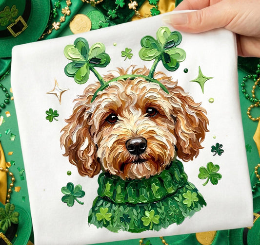 Cute Blonde Doodle tshirt, St. Patrick's Day tshirt, St. Patty's Day shirt