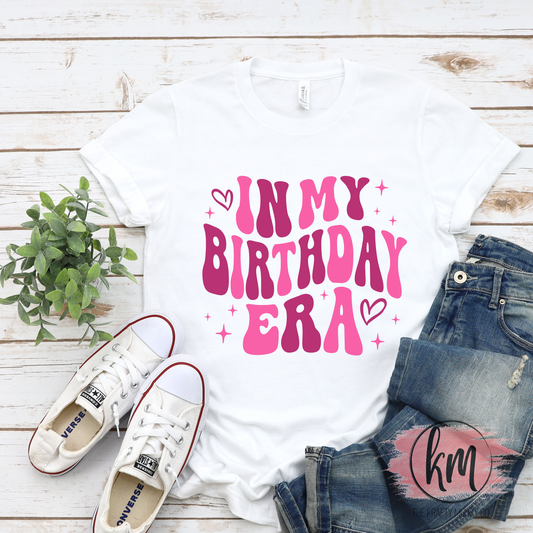 In My Birthday Era Graphic Tee, Trendy Birthday Party Shirt