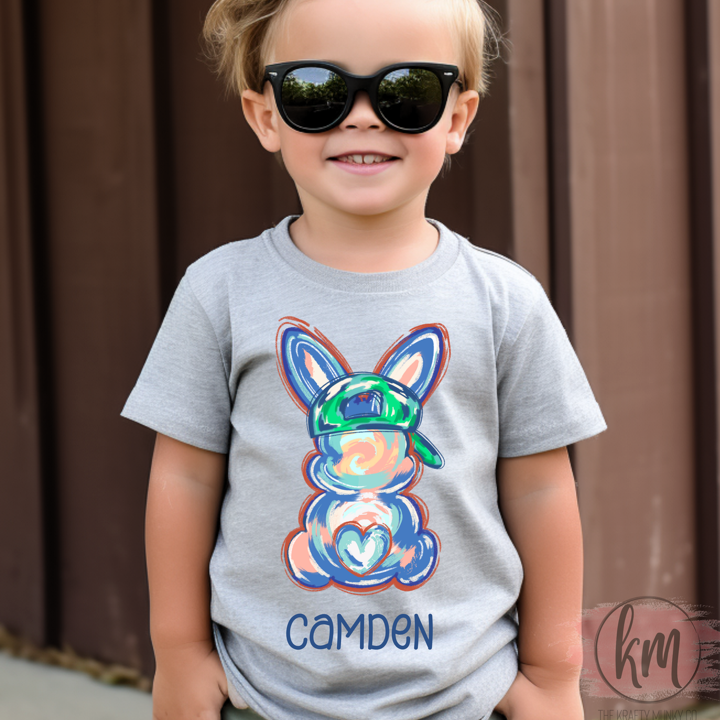 Personalized Easter Boy Bunny Tshirt