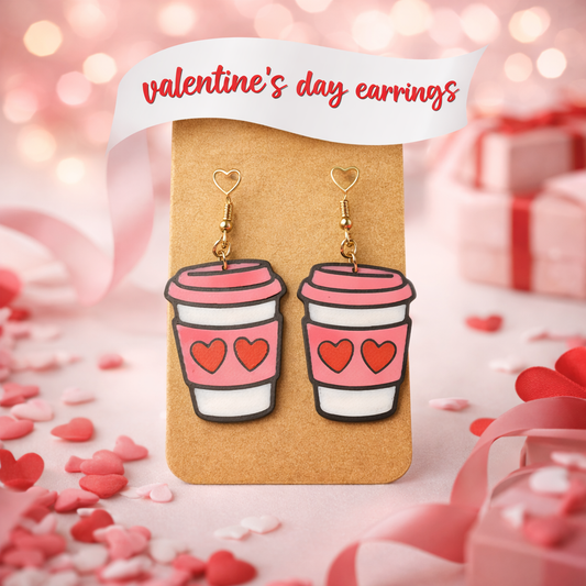 Valentine Latte Earrings
