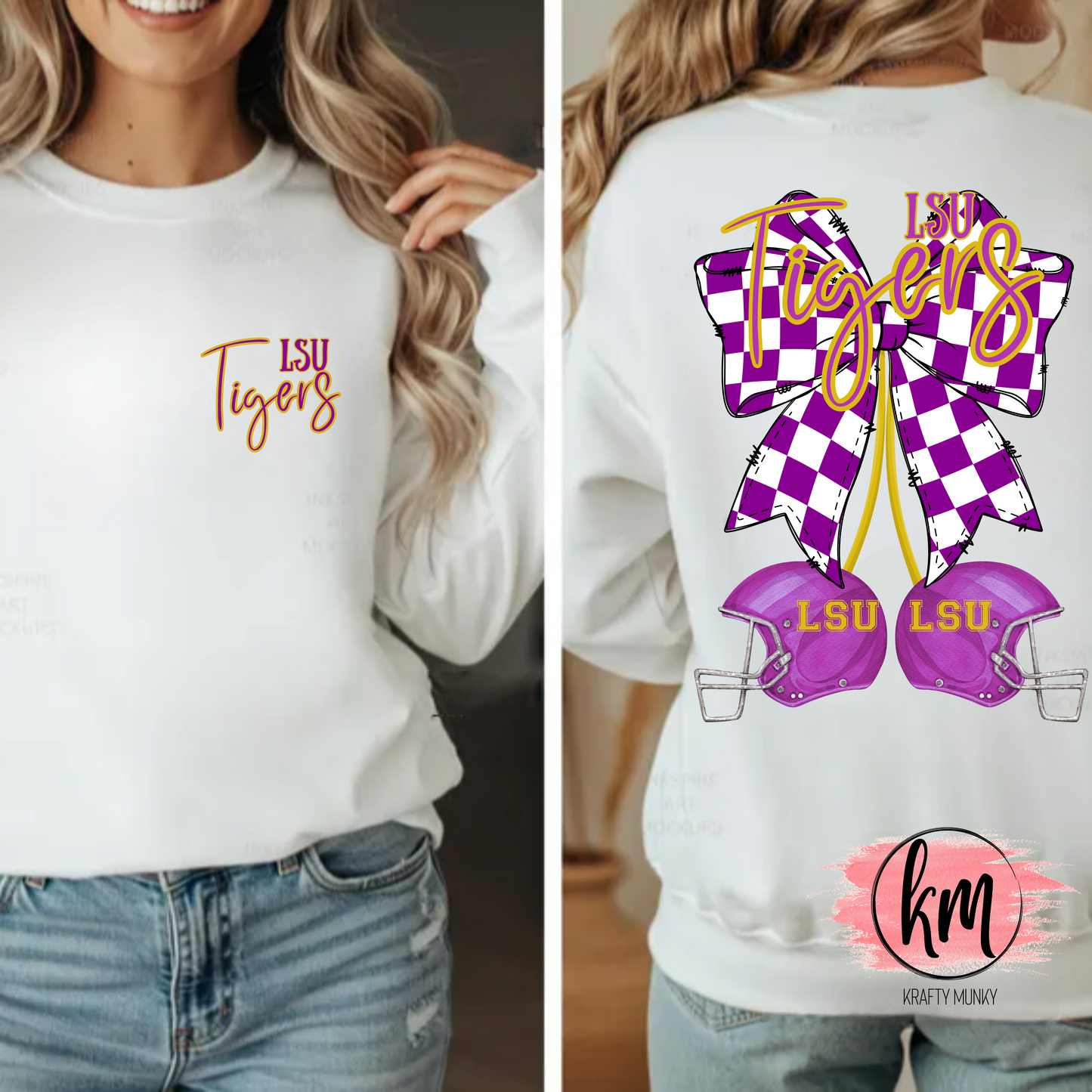 Cherry Design, LSU TIgers Design, DTF Transfer