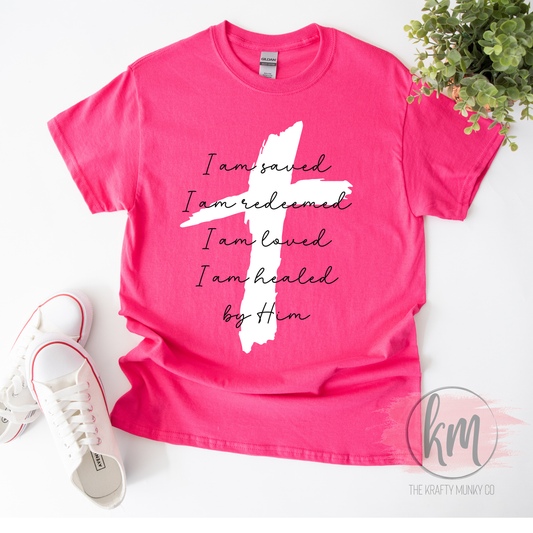 I am Saved T-Shirt, Christian Worship Tee