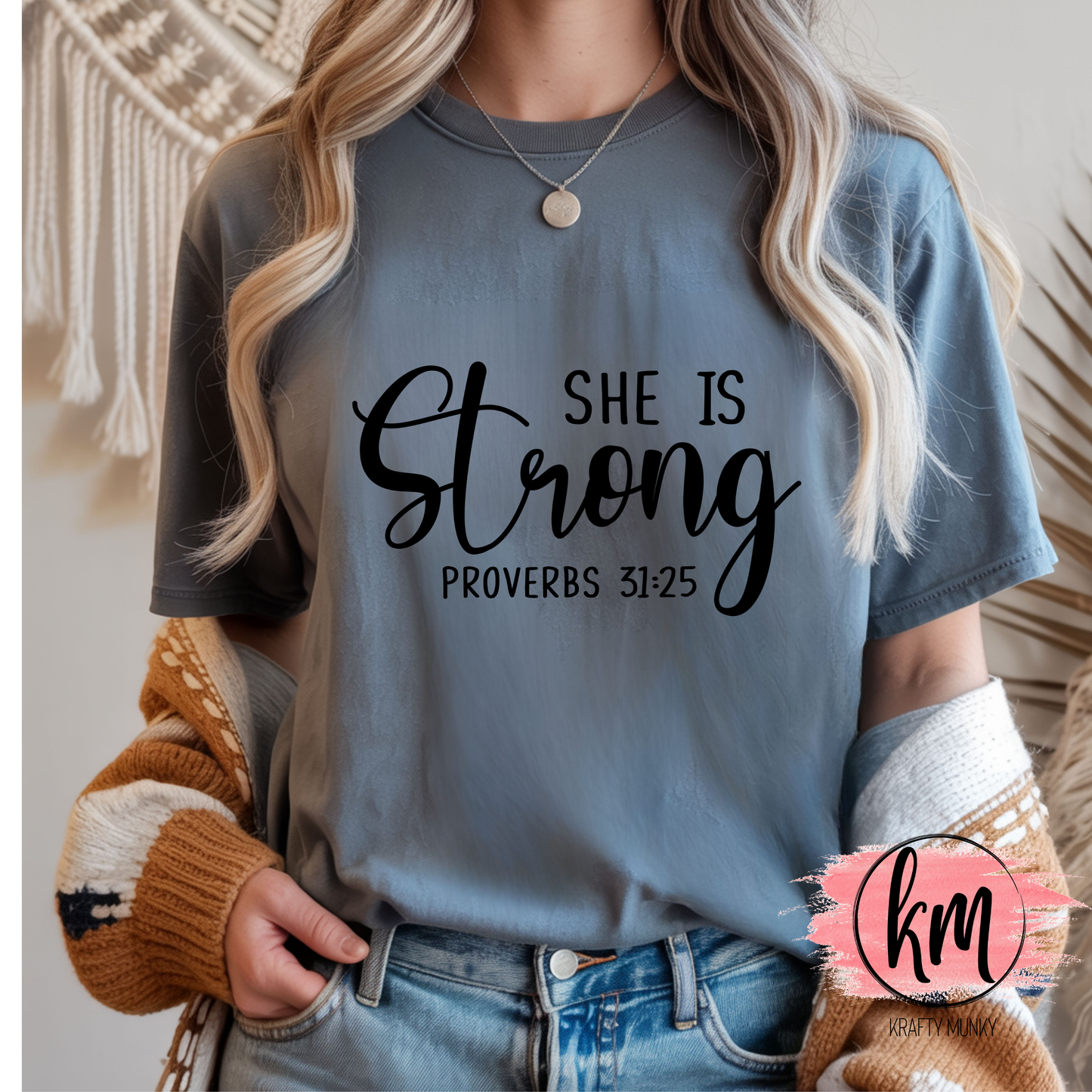 She is Strong, Christian DTF Print