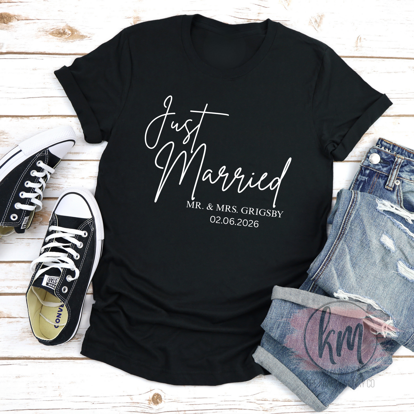 Just Married Custom Tshirt